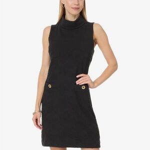 NWT new Lilly Pulitzer Elegant Black Sleeveless Daisee Shift Dress Large